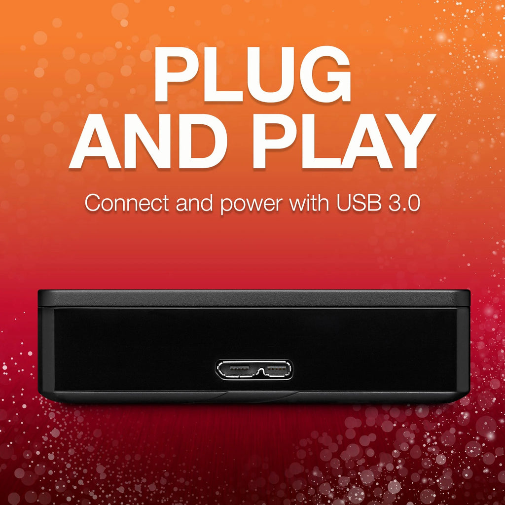 Backup plus Portable 4TB External USB 3.0 Hard Drive - Black